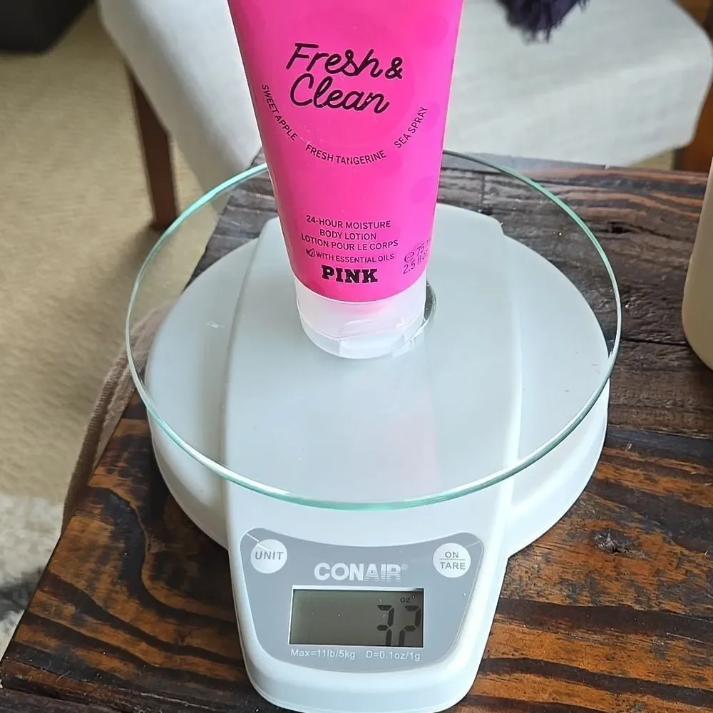 Pink Fresh & Clean body lotion 2.5 oz Apple tangerine Sea Spray Mini Travel Size